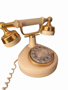 Western Electric Celebrity Design Line Rotary Telephone Cream & Gold